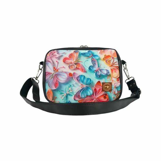 Torebka Motyle Kolorowe - Modna Torebka Prostokątna