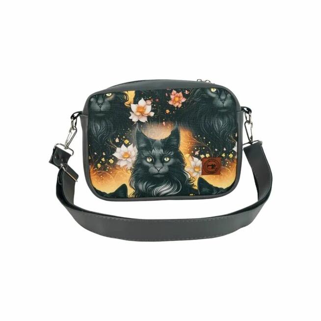 Torebka z motywem kota - Oryginalna Torebka Prostokątna