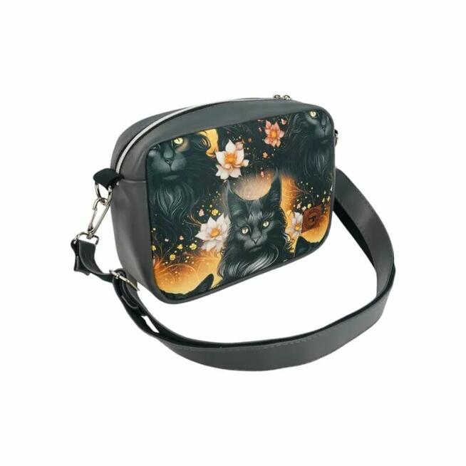 Torebka z motywem kota - Oryginalna Torebka Prostokątna