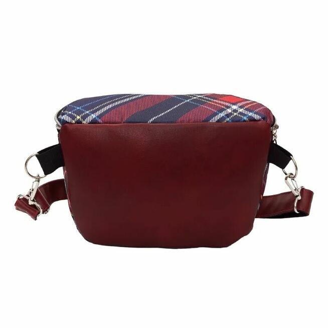 Bordo Kratka Torebka Nerka Damska 2w1