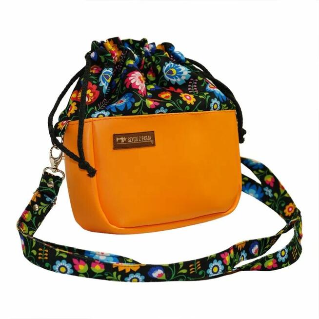 Torebka Czarny Łowicki Mała Sakiewka