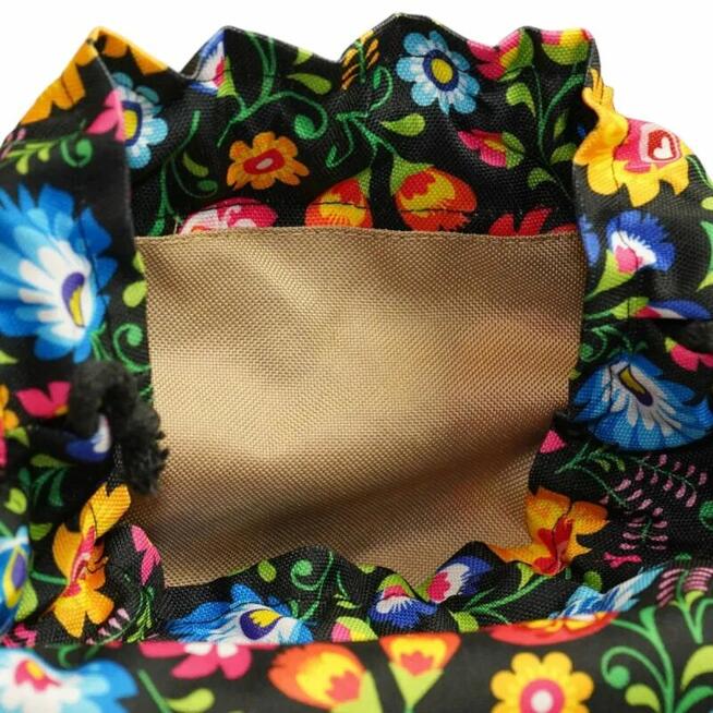 Torebka Czarny Łowicki Mała Sakiewka