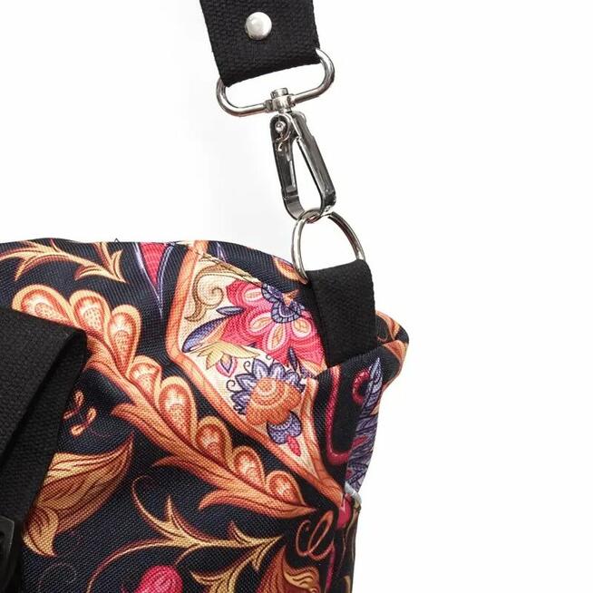 Torbo Plecak Damski 2w1 - Paisley na Czarnym