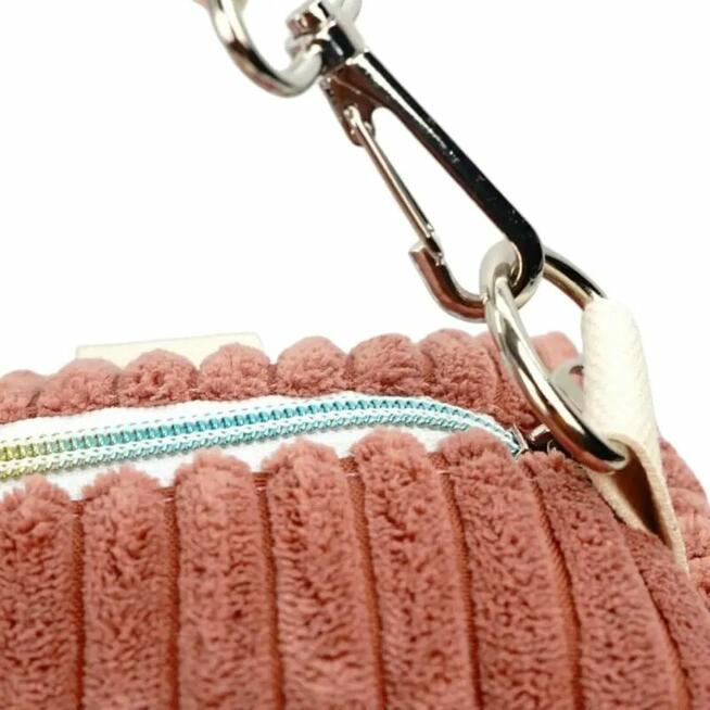 Sztruksowy Plecak Ciemny Róż – Pojemny Plecak i Torebka na Ramię