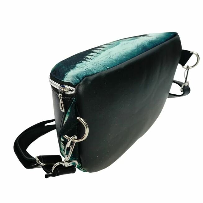 Duża Torebka Nerka Damska - Czarna Góry i Las