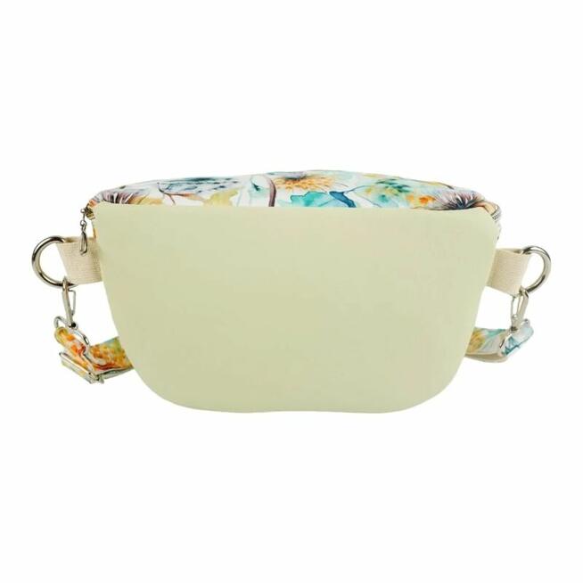 Duża Torebka Nerka Damska - Zielona i Dmuchawce