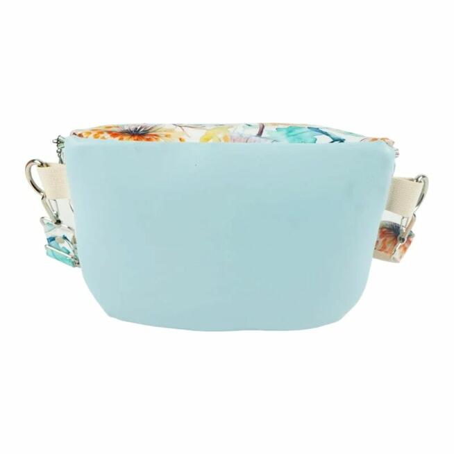 Duża Torebka Nerka Damska - Niebieska i Dmuchawce