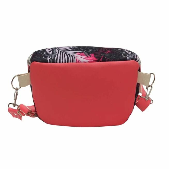 Torebka i Nerka 2w1 - Różowa i Liście Bananowca