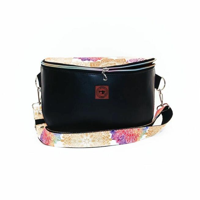 Torebka i Nerka 2w1 - Czarny Mat i Mandale na Białym