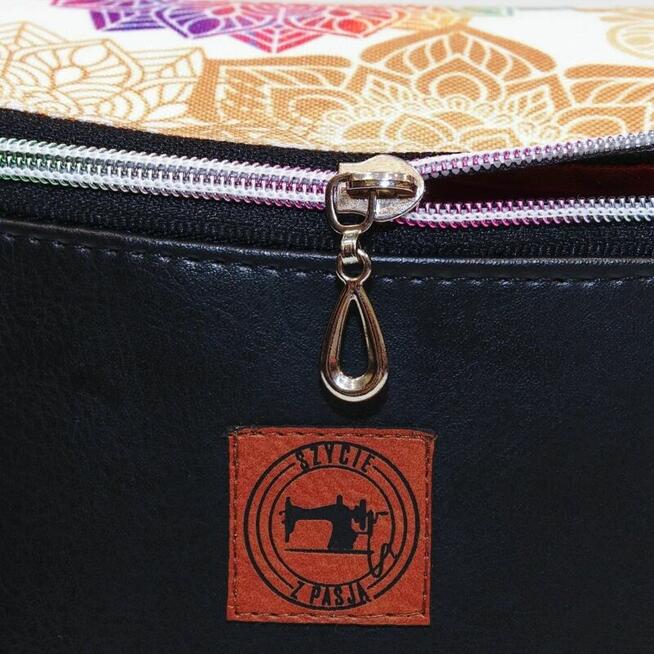 Torebka i Nerka 2w1 - Czarny Mat i Mandale na Białym