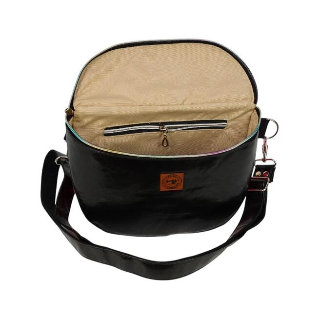 Czarna Nerka Kwiatowa – Elegancka Torebka Damska