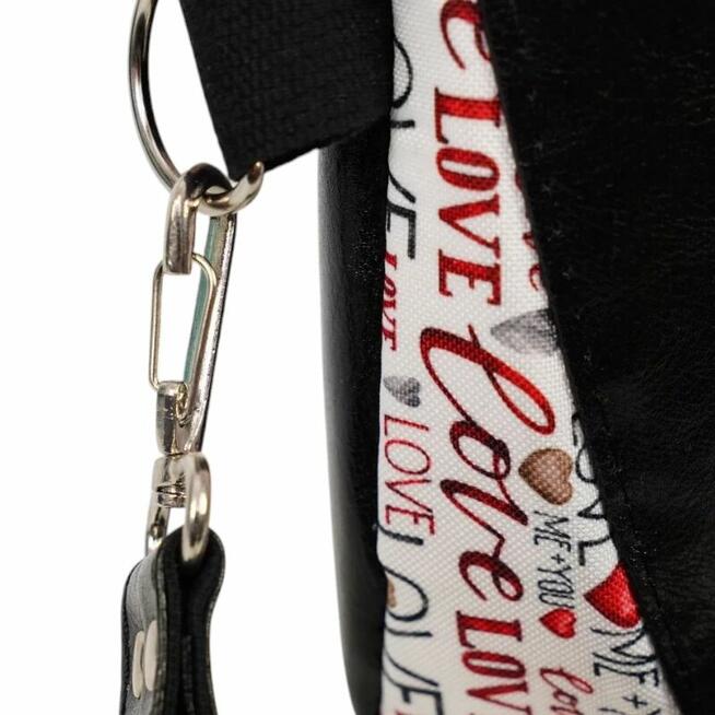 Czarna Nerka Love – Pojemna Torebka Damska