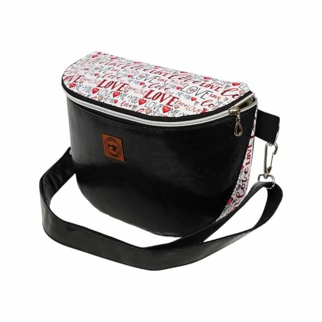 Czarna Nerka Love – Pojemna Torebka Damska