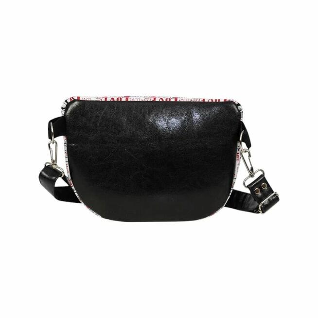 Czarna Nerka Love – Pojemna Torebka Damska