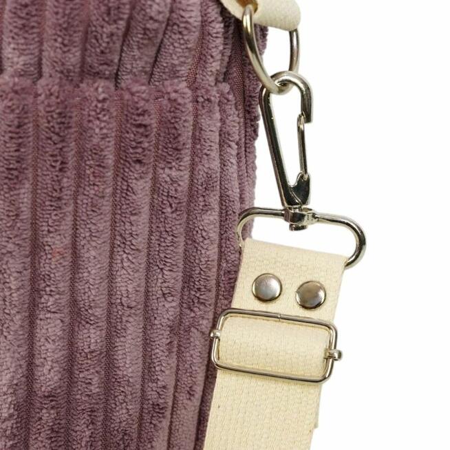 Wrzosowa Torebka sztruksowa – Lekka torba miejska