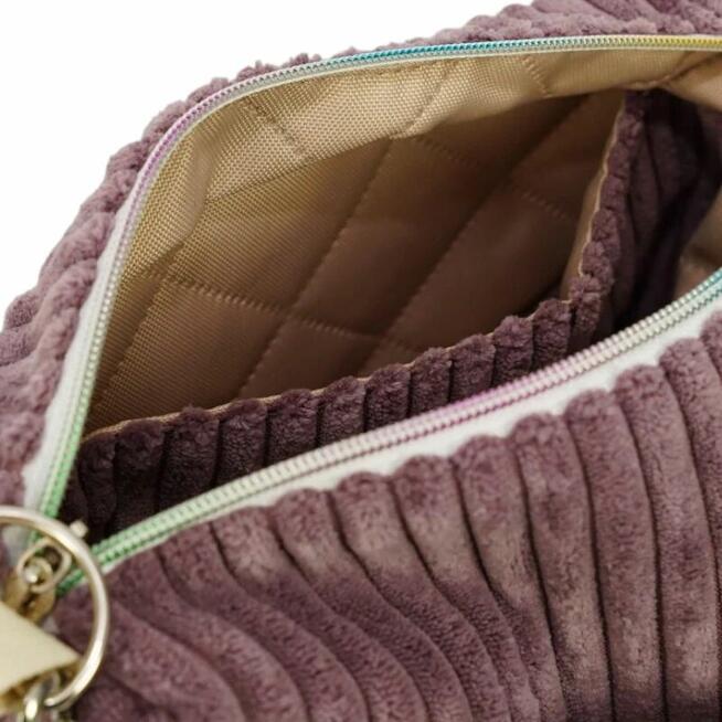 Wrzosowa Torebka sztruksowa – Lekka torba miejska