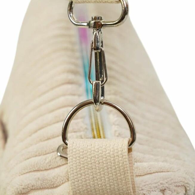 Beżowa Torebka Sztruksowa – Wygodna torba damska