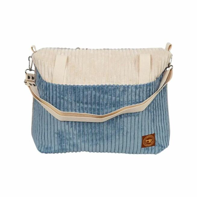 Plecak Wielokolorowy Sztruksowy – Stylowy Plecak i Torebka na Ramię