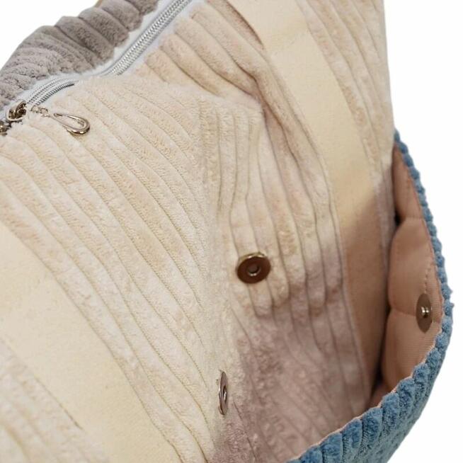 Plecak Wielokolorowy Sztruksowy – Stylowy Plecak i Torebka na Ramię