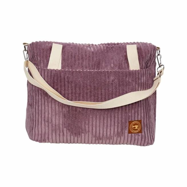 Plecak Fioletowy Sztruksowy – Elegancki Plecak i Torebka