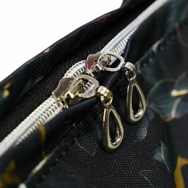 Torbo Plecak Damski w Kwiaty - Czarna Lilia