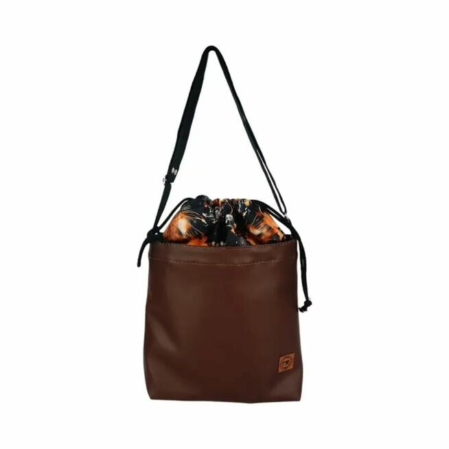 Torebka Brązowa Dmuchawce - Oryginalna Torba z Kominem