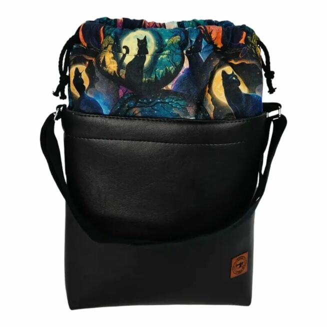 Torebka z Kominem ze wzorem Księżycowego Kota