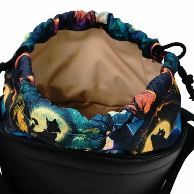 Torebka z Kominem ze wzorem Księżycowego Kota