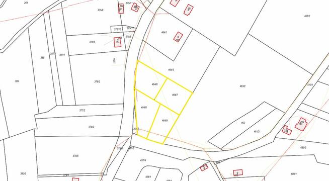 Działka budowlana Podniebyle gm. Jedlicze,