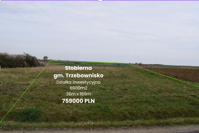 Działka 69a pod budownictwo- Stobierna