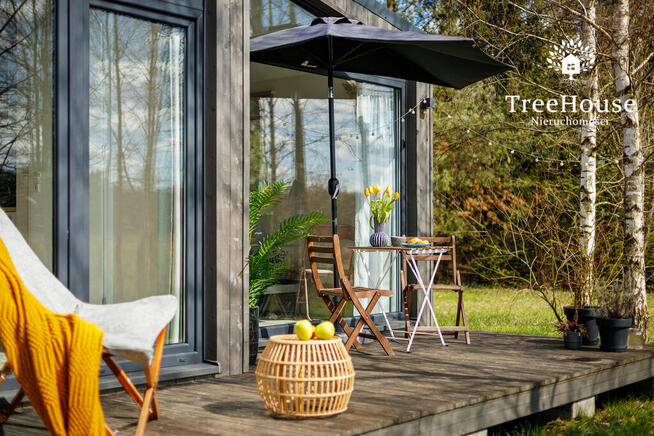 Całoroczny domek z sauną i tarasem