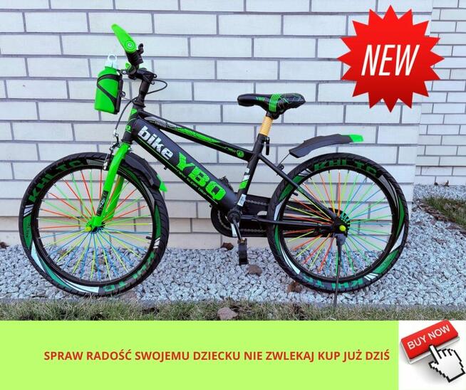 ROWER DZIECIĘCY 20 CALI - KOLOR ZIELONY