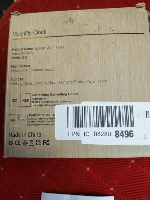 Zegarek Drewniany zegar z drewna Budzik analogowy kwarcowy