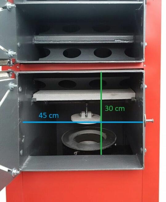 Kocioł KG 75kW do 700m2 z podajnikiem na groszek kotły piece