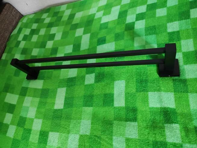 Wieszak Na Ręczniki Czarny LOFT uchwyt łazienkowy ścienny