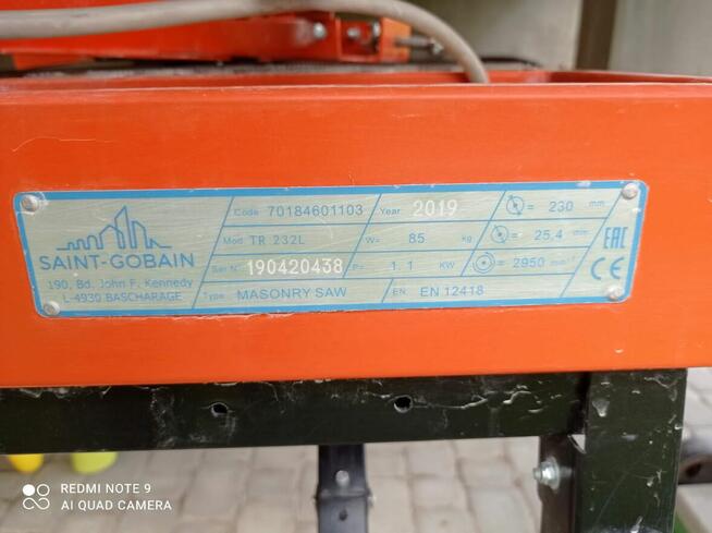 Maszyna do cięcia plytek wodna długość cięcia 120cm