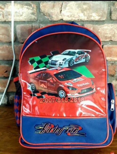 Plecak szkolny w auta wyścigowe 3D NOWY
