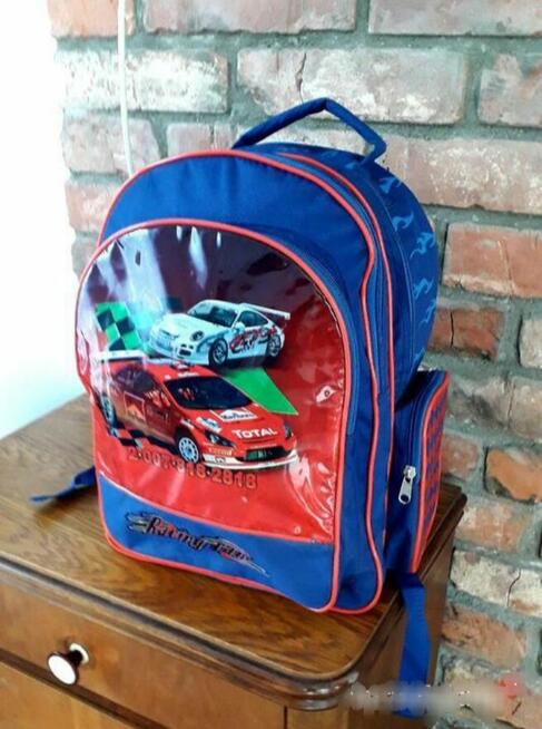 Plecak szkolny w auta wyścigowe 3D NOWY