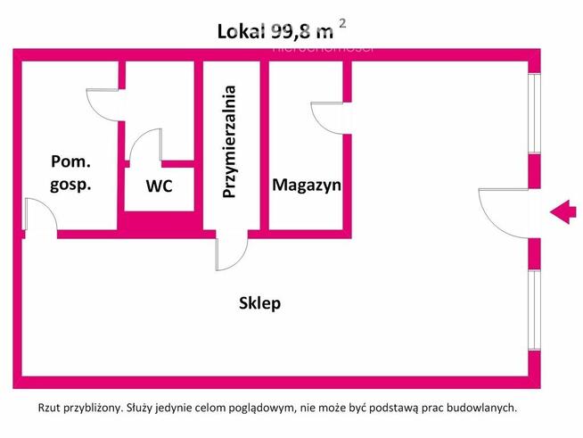 Wynajęty lokal usługowy na sprzedaż w centrum.