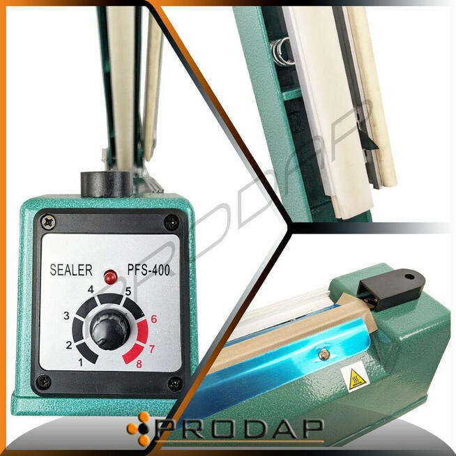 Zgrzewarka 40cm do folii ręczna z NOŻEM liniowa