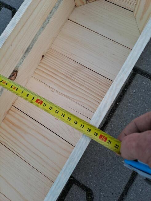 Skrzynka drewniana NUMER-9 tzw. doniczka 60×20×13.5 szlifowana