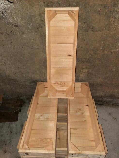 Skrzynka drewniana NUMER-9 tzw. doniczka 60×20×13.5 szlifowana