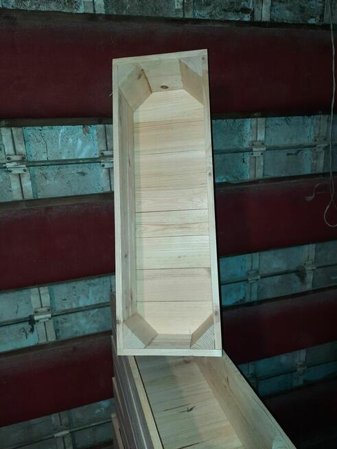 Skrzynka drewniana NUMER-9 tzw. doniczka 60×20×13.5 szlifowana