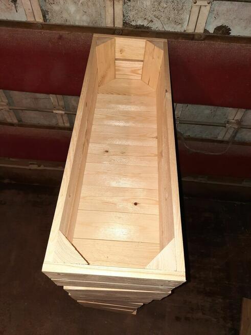 Skrzynka drewniana NUMER-9 tzw. doniczka 60×20×13.5 szlifowana