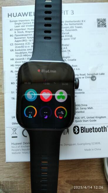 Smartwatch Huawei Watch Fit 3 Czarny