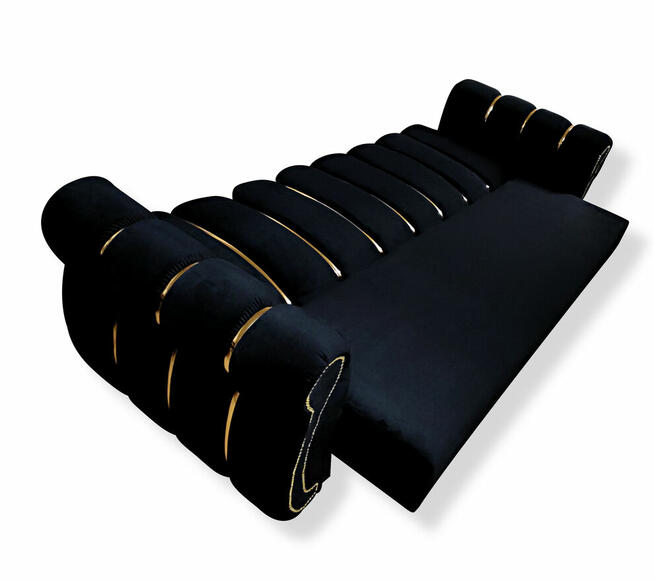 Sofa Fotel Komplet Kanapa rozkładana do spania z pojemnikime