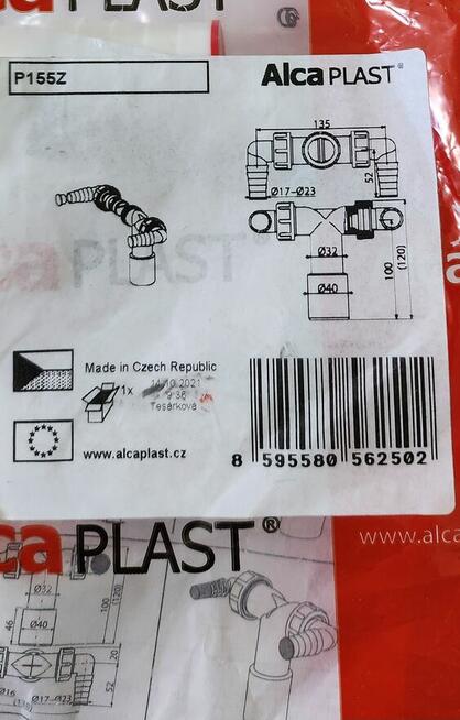 Alca Plast podwójne kolanko P155Z