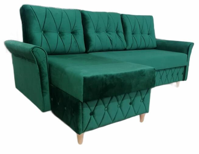 Narożnik NOWY Piękny Rogówka funkcja spania dwa pojemniki