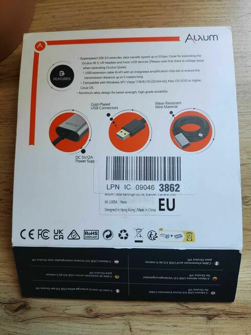 Przewód Kabel przedłużacz USB 3.0 Oculus VR PS Rift S HTC