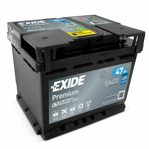 Akumulator Exide Premium 47Ah 450A EA472 P+